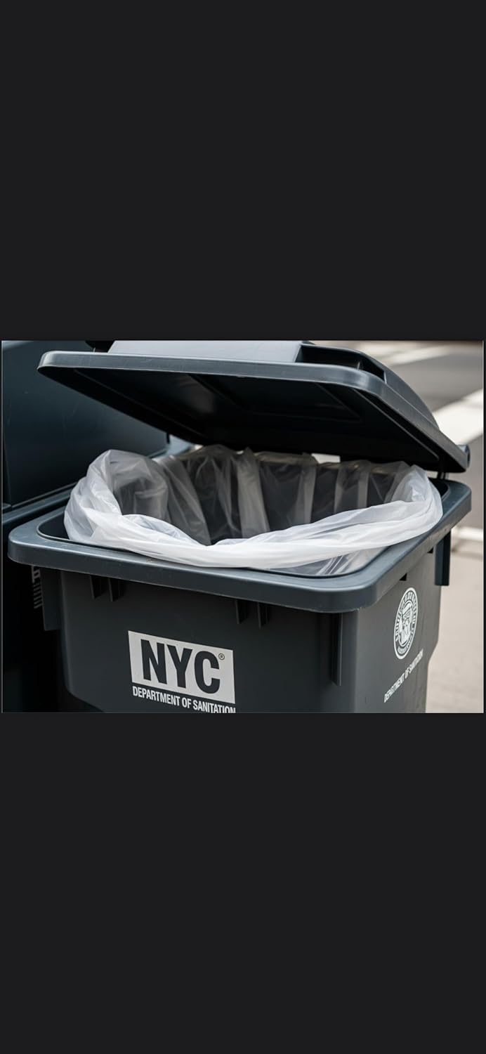 Clear Trash Bags, 55 Gallon, 1.5 Mil Thickness, 100 Count