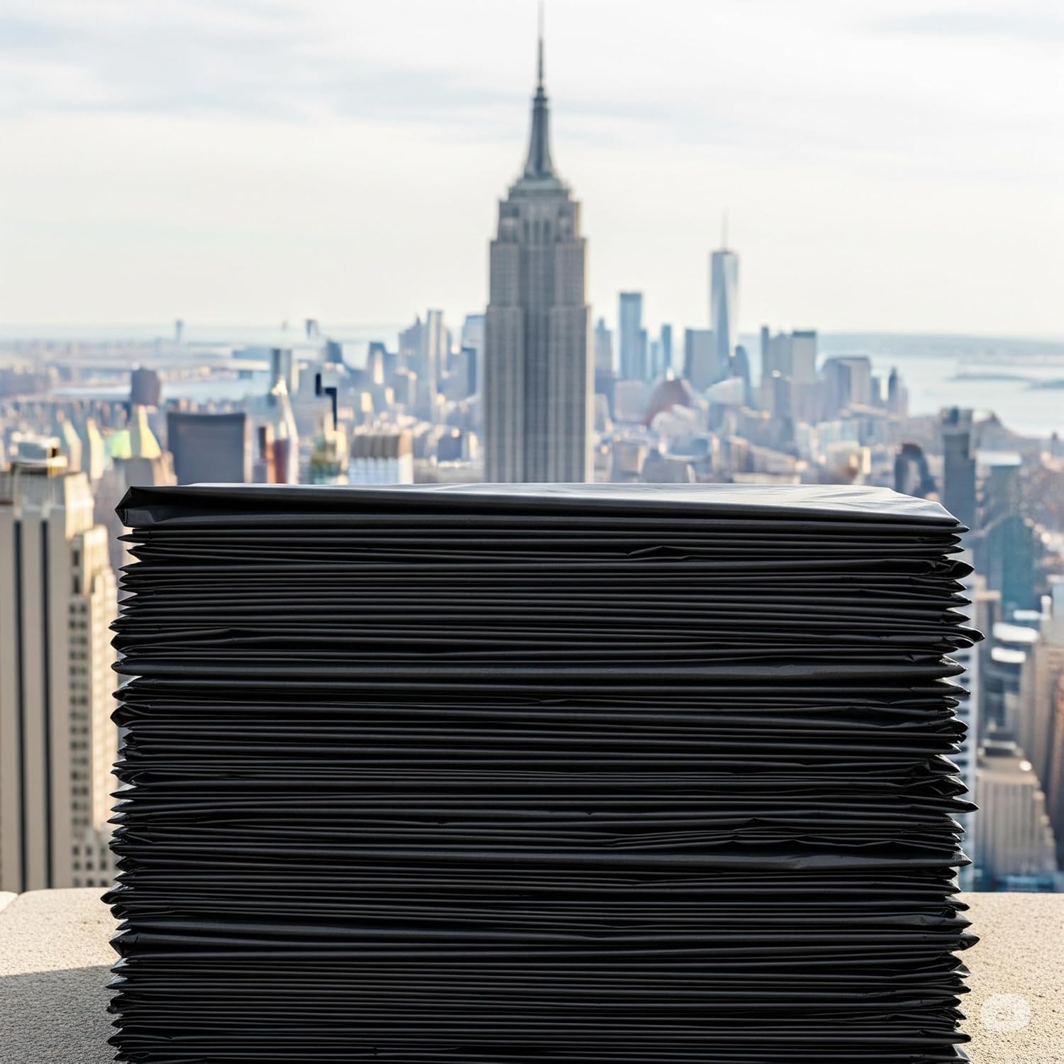 Heavy Duty Black Garbage Bags, 45 Gallon, 2.1 Mil, 100 Count, NYC BIN